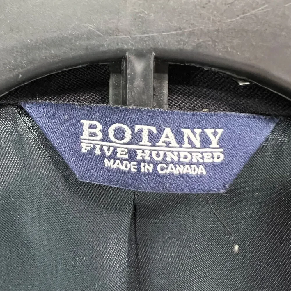 Botany 500 Blazer Jacket Mens 43R Dark Blue Wool Gold Buttons Sport Coat Classic